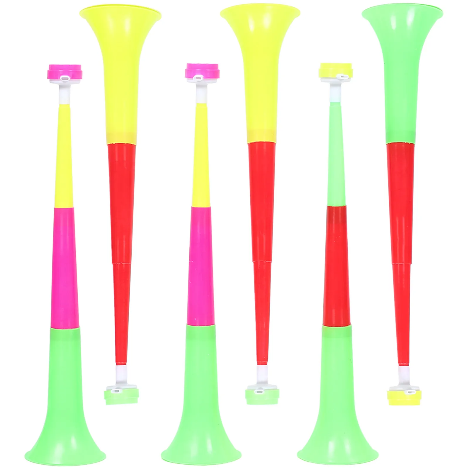 6개 텔레스코픽 경적 파티용 경적 생일 캠핑 할로윈 축구 경기 결혼식 응원 용품 소음 발생기 경기장용