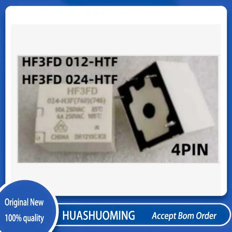 

NEW 10PCS/LoT HF3FD 012-HTF 12VDC HF3FD 024-HTF 24VDC HF3FD 012 HTF 12V 24V 4PIN 10A