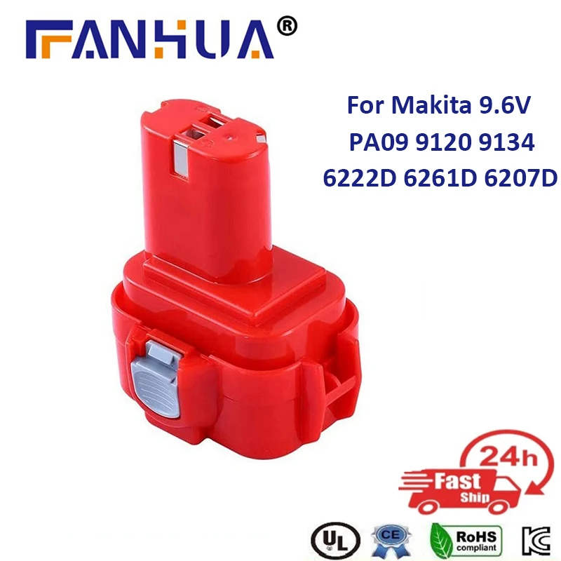 

9.6V 3.5Ah Ersatzakku For Makita PA09 9120 9134 9135 9135A 9102 6207D 6222D 6261D 192595-8 192596-6 Power Tool Battery