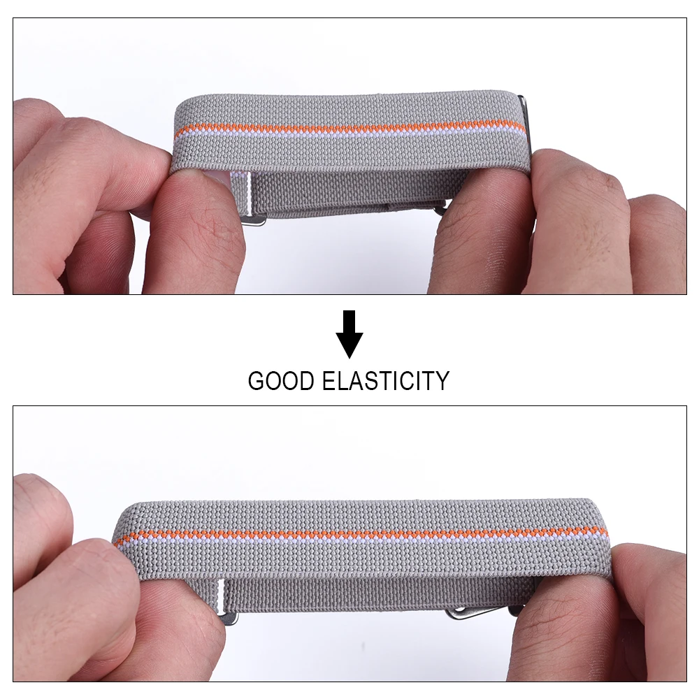 Nylon Braided Elastic Watch Band – Sporty Parachute-Inspired Strap