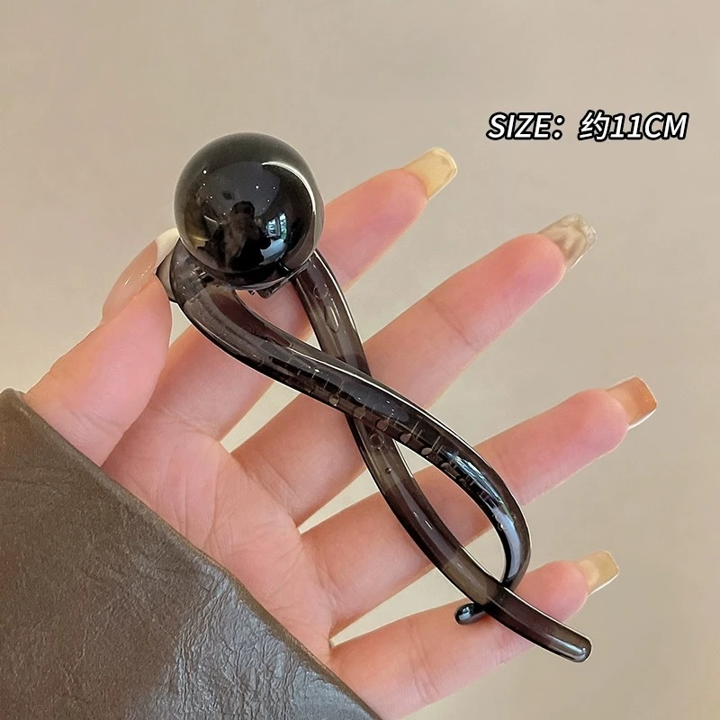 Vintage S-form Perlen Haarklammer Elegante Haar-accessoires_voghion.com