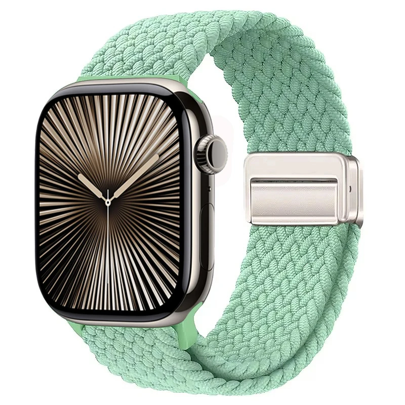 Nylon Braided Magnetic Loop Strap with Metal Accents