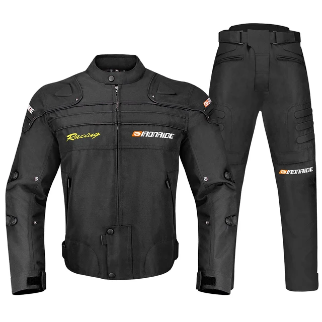 Men Motorcycle Jacket Windproof Moto Protector Jacket Pants Wear-resistant Motocross Jacket with removeable linner for 4 Season
