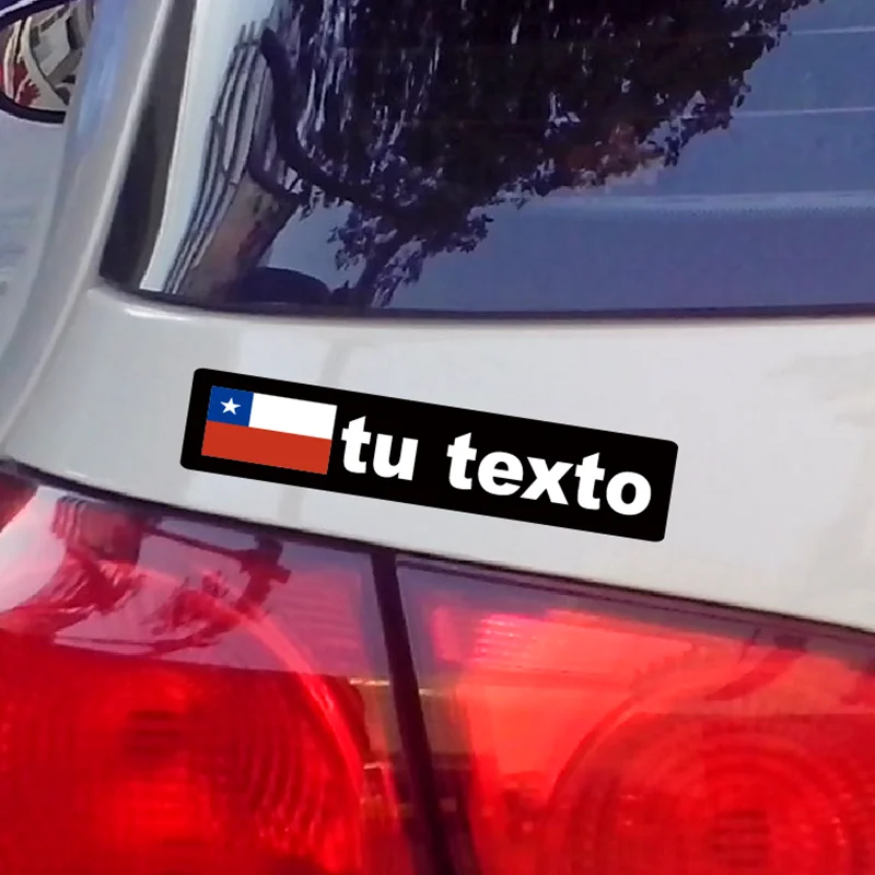 Custom Text Name Chile Flag Waterproof Reflective Decal Car Motorcycle Helmet Decorative Sticker