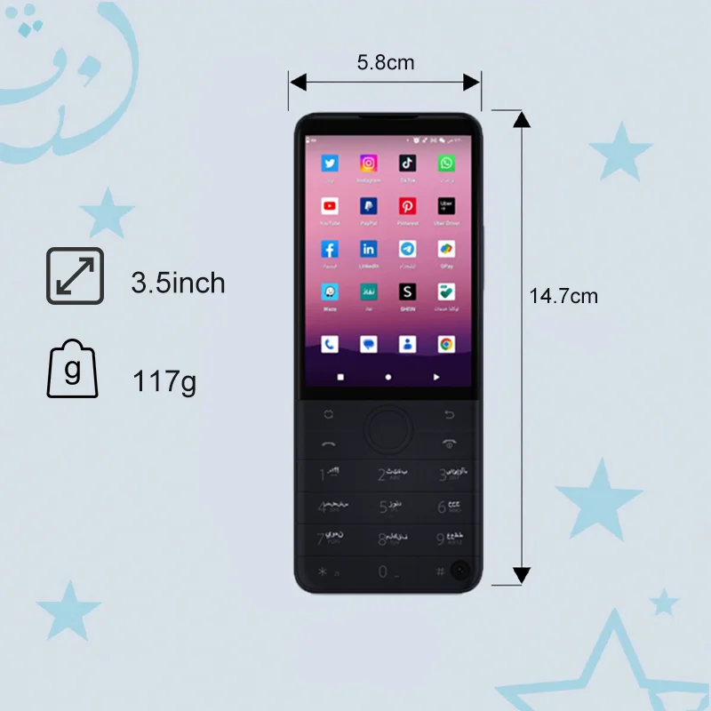 アラビア語版 Qin F22 Pro スマート タッチ スクリーン電話 Wifi