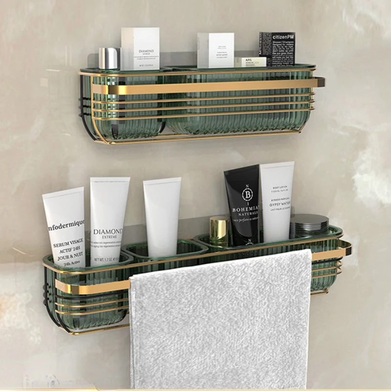 

Storage Holders Bathroom Kitchen Accessories Drain Rack Wall Hanging Design Space Saving Punch-free Installation Seasoning Rack