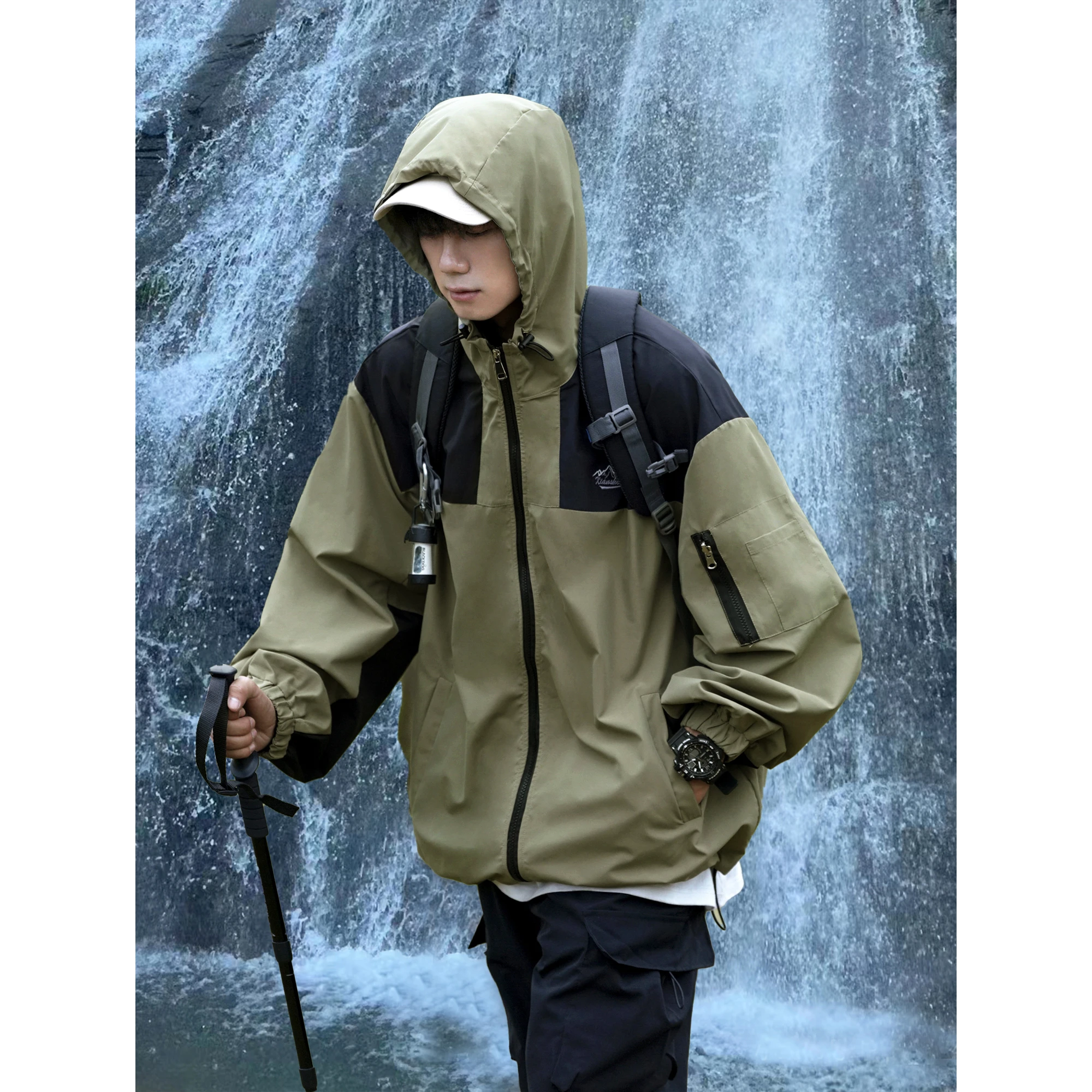 

Men Outdoor Hiking Jackets Waterproof Hooded Windbreaker Coat Men Autumn New Casual Jacket Tactics Military Jackets Men 2XL
