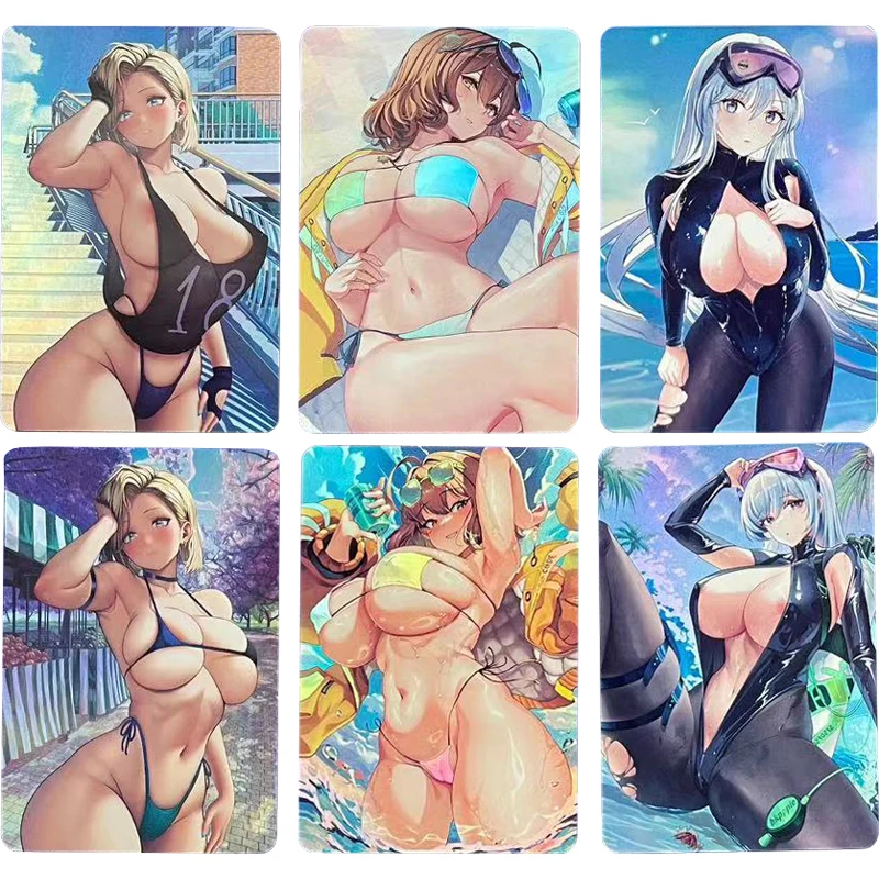 

2 шт./комплект, аниме-карточки для девочек, на базе Android 18