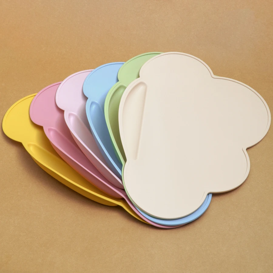 1pc Silicone Cloud Shape Baby Placemat Portable Placemat For Feeding Dishes Plate Kids Non-slip Plate Mat Children's Tableware 3