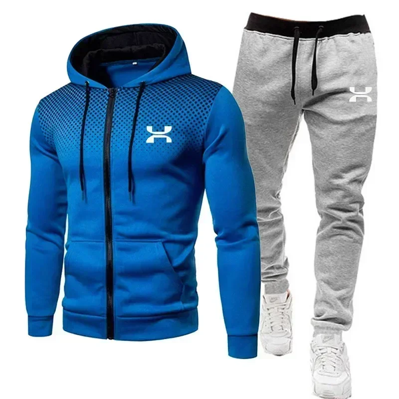 2024 Fashion Tracksuit For Men Hoodie Fitness Gym Clothing Men Running Set Sportswear Jogger Men'S Tracksuit Winter Suit Sports 6