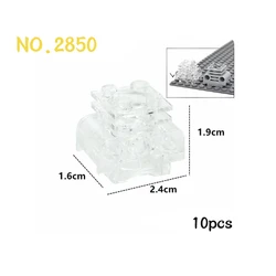 MOC Technical Connector Building Block Parts - Motor Model Car Engine Cylinder Brick by Leduo Toys (2850 - 10pcs Clear)
