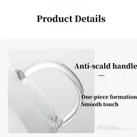 1pc Creative Glass Coffee Tea Cup 350ml Letter Printed Mug Drinks Dessert Breakfast Milk Cup Glass Mugs Handle Drinkware 4