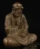 Collectibles Chinese Hand-Carved Retro Pure Red Copper Bodhidharma Statue Collection Ornaments Statues for Decoration 2