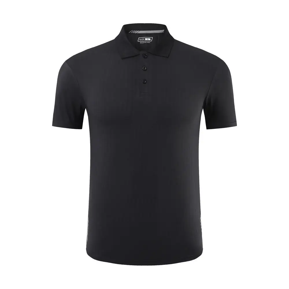Elegant Men's Polo Shirt Golf Wear Solid Turn Down Collar Short Sleeve Leisure Sportswear Male Sports Gym Training Running Tops