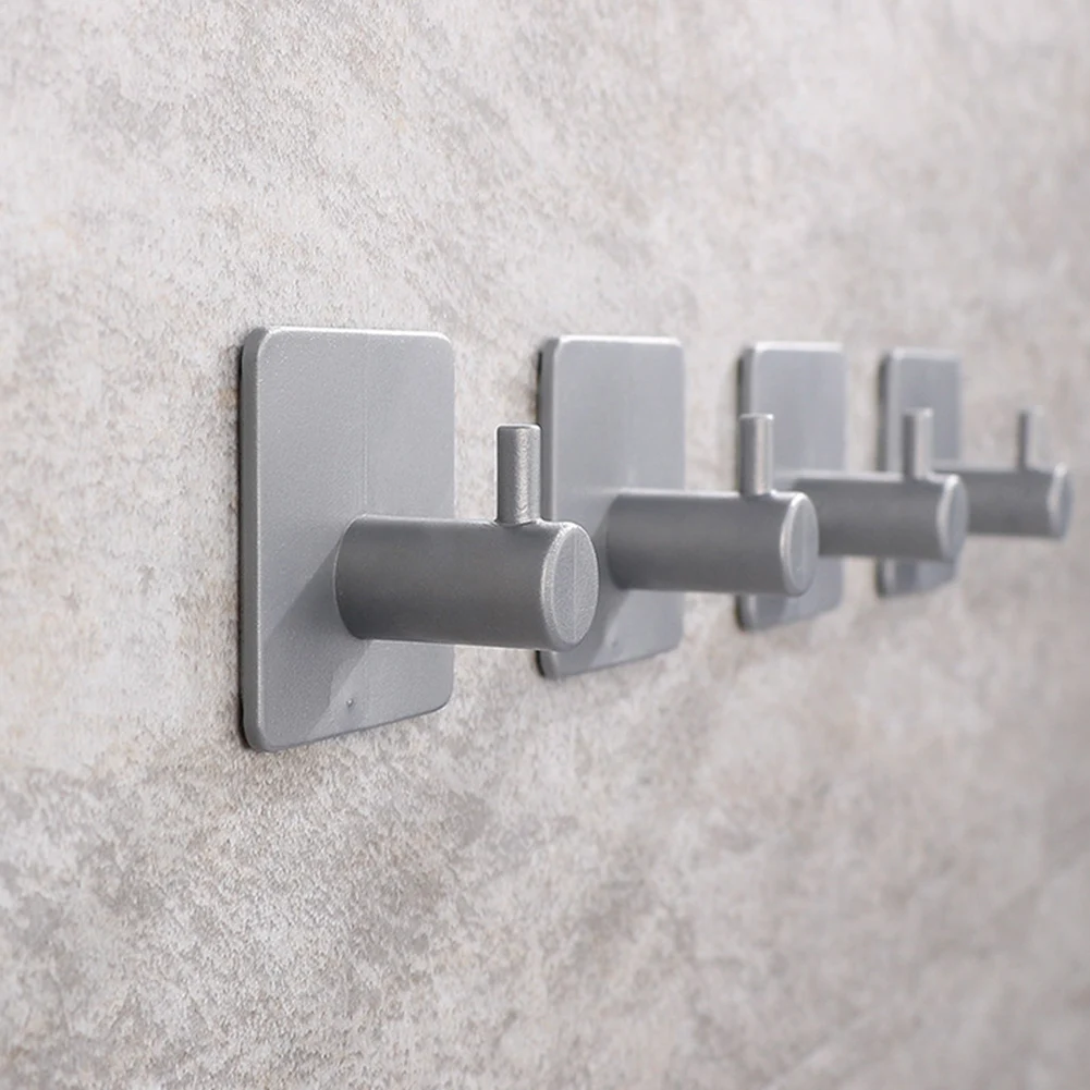 Description Picture 6 of item1PCS Holder Clothes Hooks Bathroom Kitchen Plastic Self Adhesive Wall Coat Rack Key Holder Rack Towel Hooks White Blue Fixture