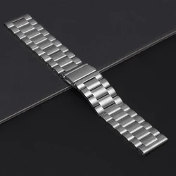 Stainless Steel Bracelet - Premium Metal Wristband Strap - 22mm (Silver)