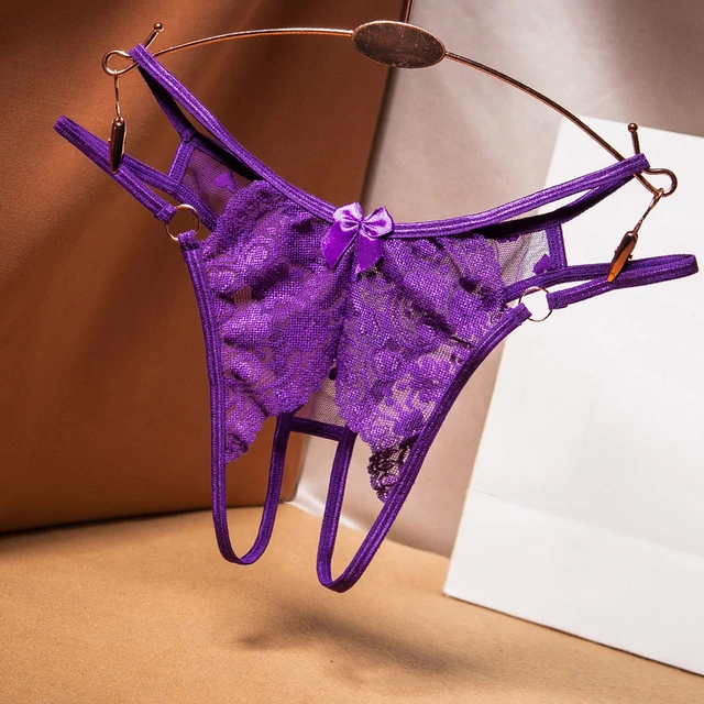 Underwear Panties Purple Butterfly Bikini Underpants Thong Briefs For Women  at  Women's Clothing store