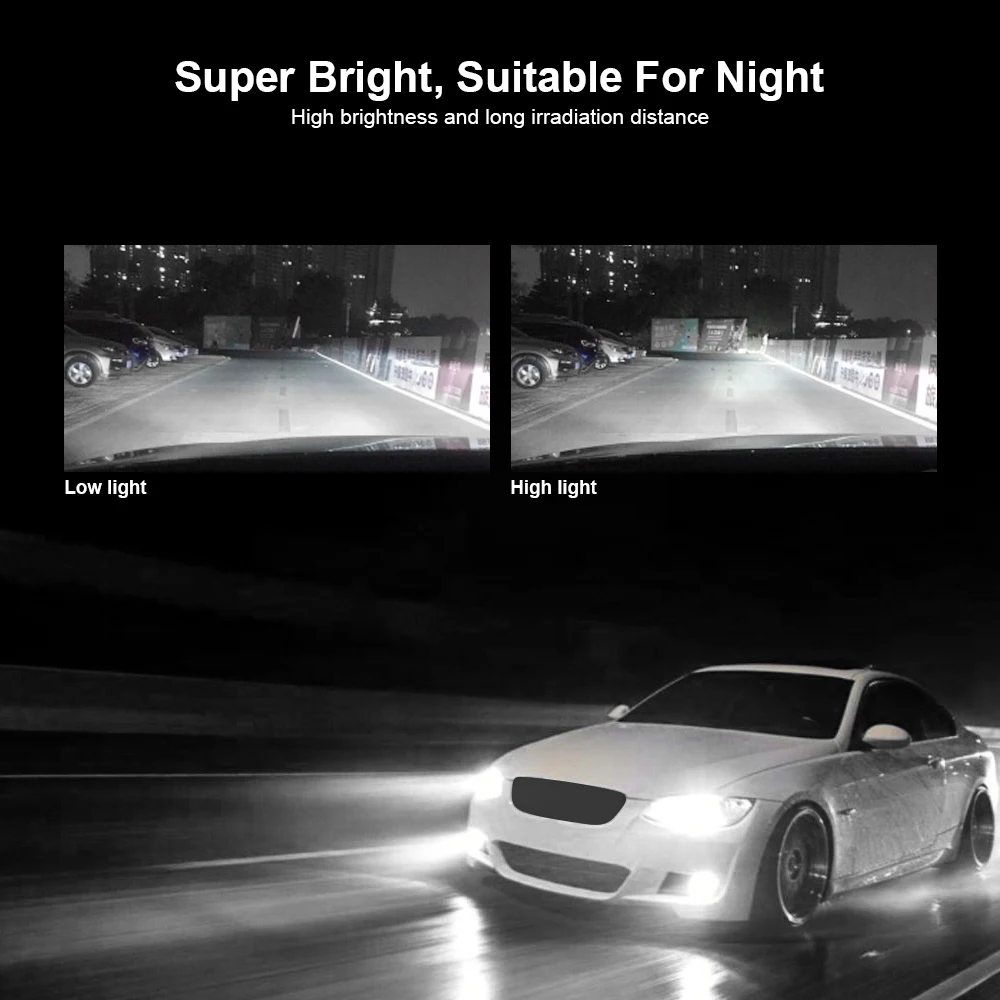 360&deg; LED Headlights H4 Hi/Lo 12000LM / Car Fog Lamps H11 For Nissan Note (E12) 2013 2014 2015 -
