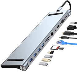Universal 11 - in - 1 USB - C Docking Station with 100W PD and Multi - Port Connectivity
