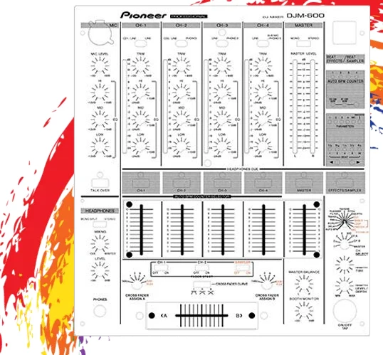 

DJM-600 mixer film DJ player Mixing console protective sticker non-ferrous panel
