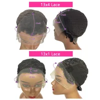 Perruque courte bouclée brésilienne 13x4 en dentelle, coupe pixie, cheveux humains pour femmes, pré-épilée, pré-coupée, perruques courtes bouclées bob en cheveux humains 6