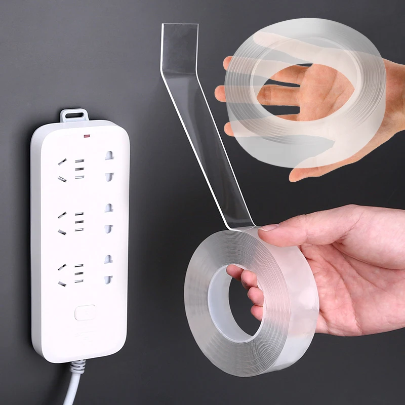 Super Strong Double Sided Adhesive Tape Nano Tape Washable Reusable Waterproof Suit for Kitchen Bathroom Supplies double sided adhesive tape