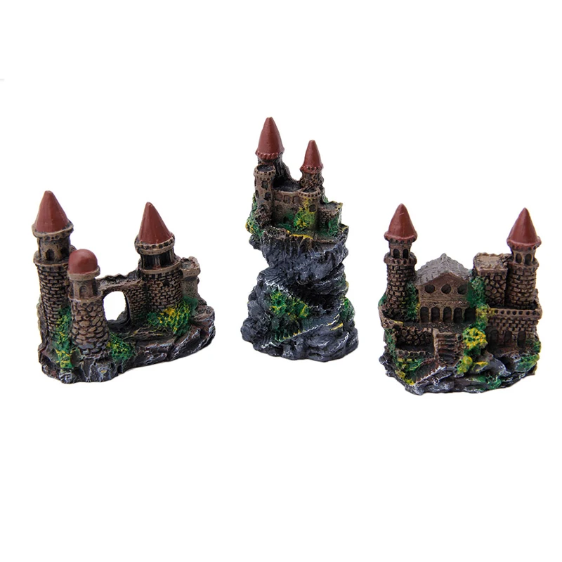 Resin Castle Aquarium Decoration 6