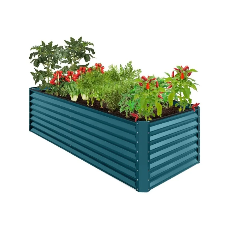 

8x4x2ft Outdoor Metal Raised Garden Bed, Deep Root Planter Box for Vegetables,Flowers,Herbs,and Succulents w/478 Gallon Capacity