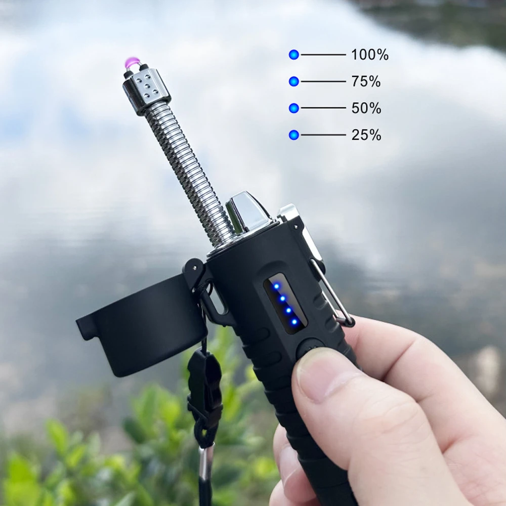 s Rechargeable Dual Arc Windproof Battery Indicator Touch-Start Lighter  With LED Plasma Lighter