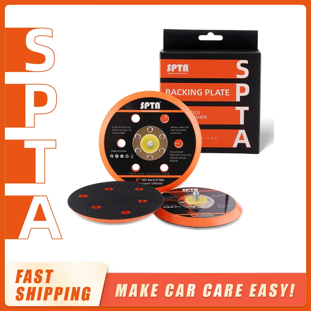 

(Bulk Sale1-20Pcs) SPTA Backer Backing Plate Pad 5inch/6inch Hook&Loop For Air Sander Dual Action Car Polisher Buffing