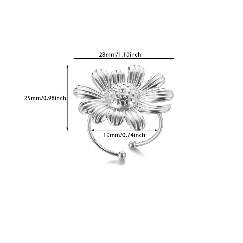 Punk Schlange Bague Muschel Anillos Schmetterling Ring Sonne Blumen ringe für Frauen Stern Anillo Edelstahl Schmuck Neujahrs geschenke – Detail 33
