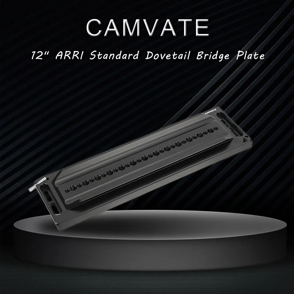 Multifunction Standard ARRI 12" Dovetail Bridge Plate With 1/4" Thread Screw For