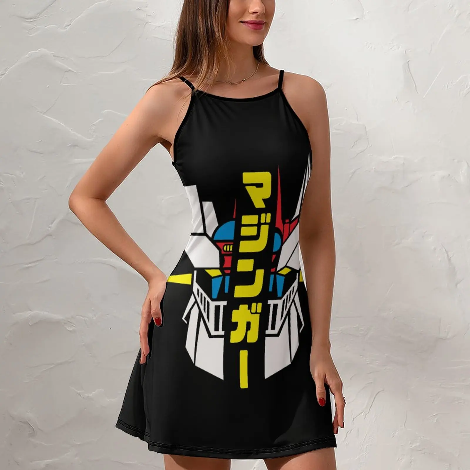 Exotic Mechas 02 Mazinger Z Steel Jeeg Robot Kotetsu Dark Great 18 Women'S Sling Dress Funny Vintage Cocktail Abbigliamento Donna