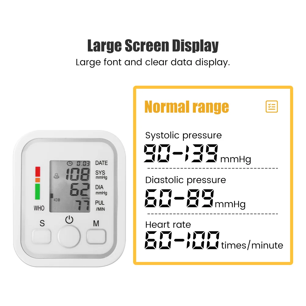 Digital Wrist Blood Pressure Monitor Medical Automatic Sphygmomanometer Voice Heart Rate Pulse Tonometer BP Measure Health Care,blood pressure monitor,blood pressure meter