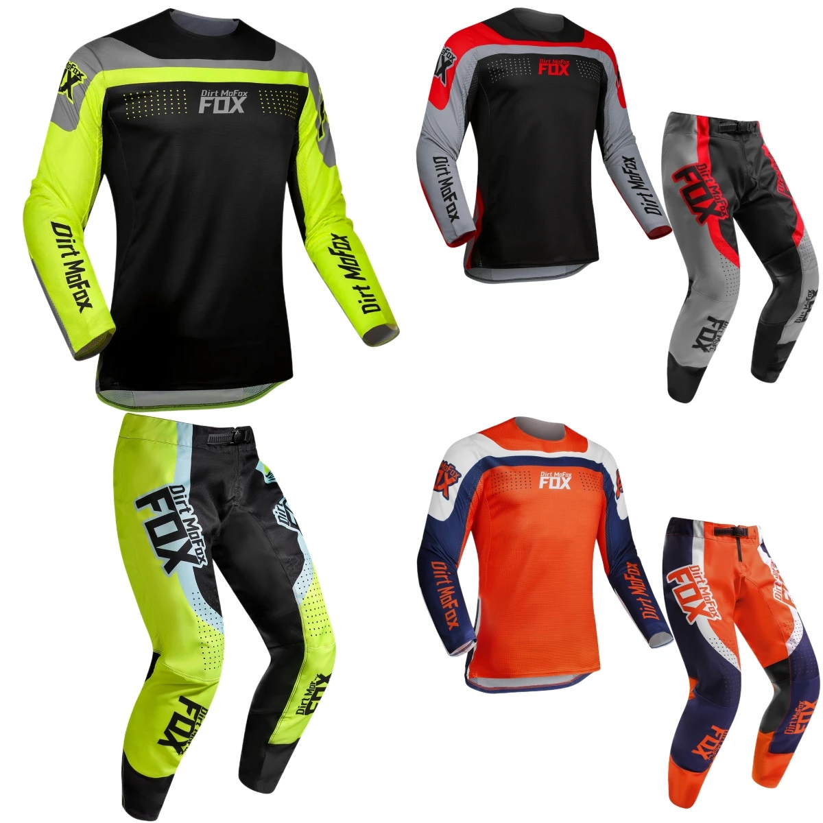Motocross Racing Gear Set Dirt Mofox 2022 Mountain Bike Offroad Jersey Pants 180 Illmatik Mx Combo Mens Rosso Bianco Kit