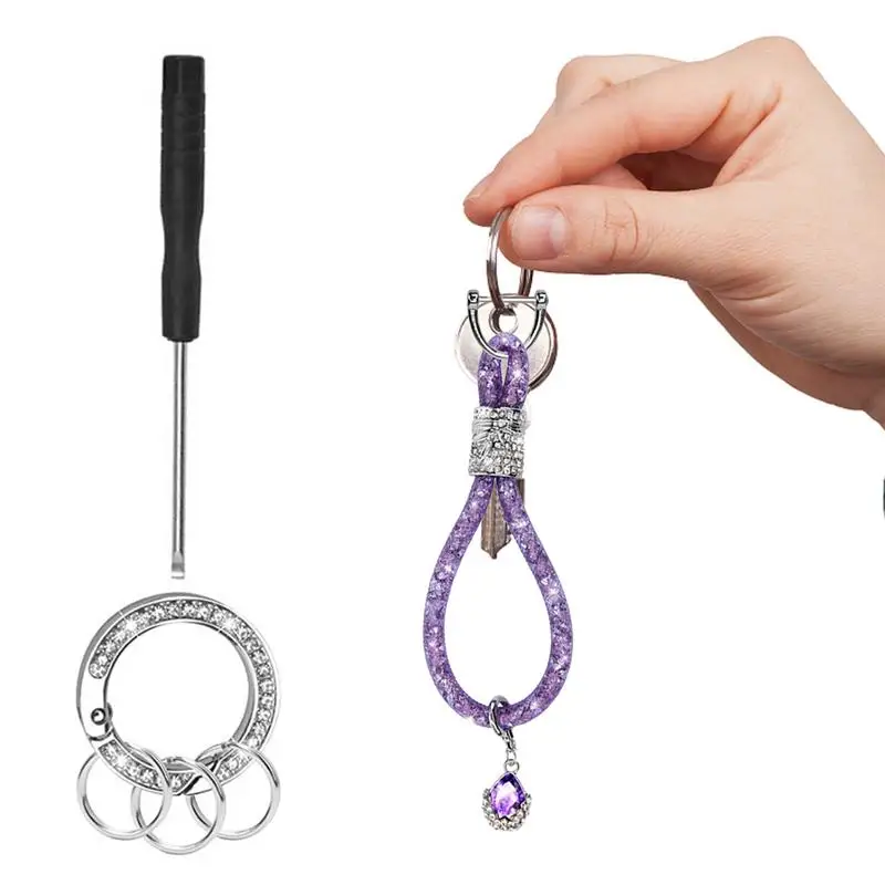 

Crystal Car Keychains For Women Glitter Rhinestone Car Key Chain Stylish Keychain Accessories Diamond Keychain Bling Car