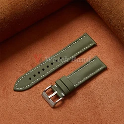 Premium Sailcloth Waterproof Nylon Quick Release Watch Band Bracelet - 22mm (Green - White)
