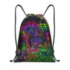 Custom Psychedelic Magic Mushrooms Print Lava Drawstring Bag Women Men Lightweight Sports Gym Storage Backpack 1