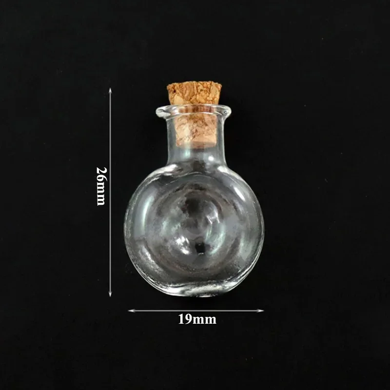 SKYPRO 25 Botellas De Vidrio Con Tapas De Corcho, 5 Tarros De Vidrio