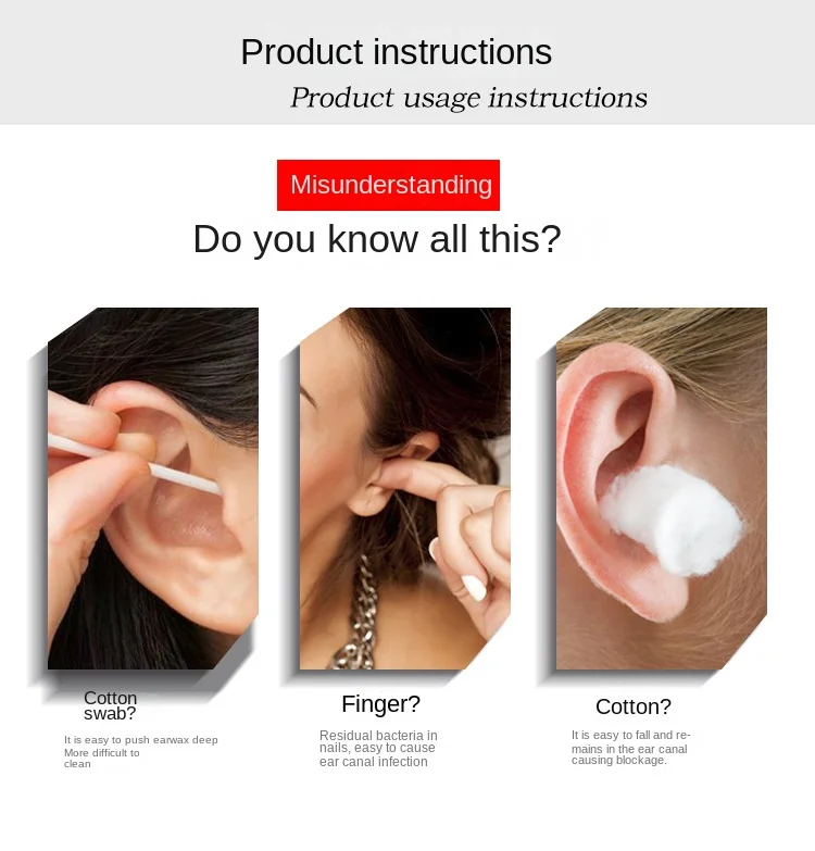Description Picture 3 of itemStainless Steel Tweezers Professional Ear Cleaner Care Ear-Pick Tools Ear Digging Cleaning Tool Earwax Tweezers Ear Pick