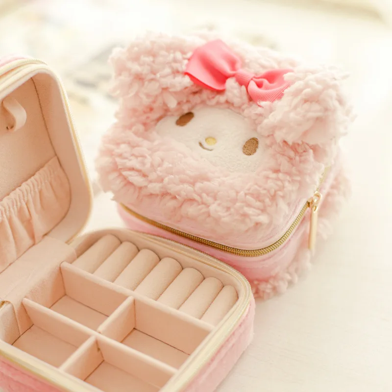 

Sanrio Jewelry Box Melody Cute Cartoon Mini Jewelry Box Travel Carrying Rings Earrings Earrings Earrings Jewelry Storage Box