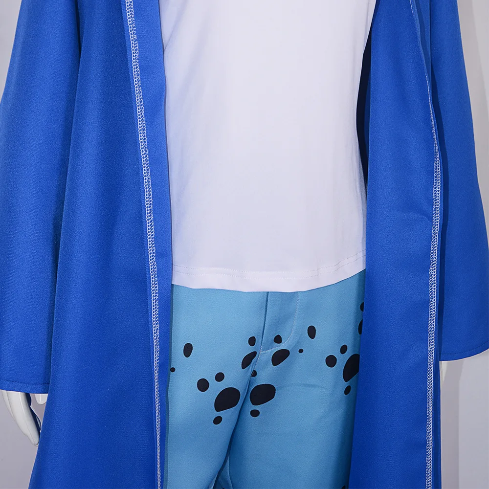 One Piece: Trafalgar Law | Blue Coat Cosplay Costume 29 One Piece Trafalgar Law White Coat Cosplay Costume