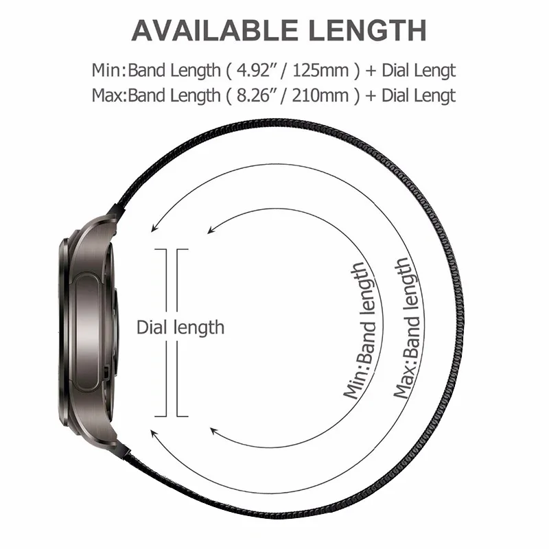 Versatile Nylon Loop Watch Strap - Adjustable Sizes
