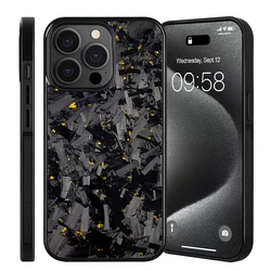 Premium Forged Carbon Fiber Anti - Fall Phone Case - iPhone 11 6.1 (Gold no Magsafe)