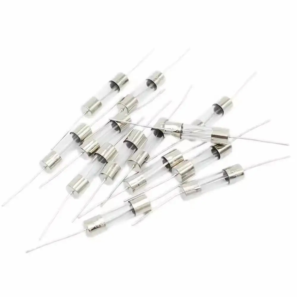 200PCS 5*20mm Axial Glass Fuse Fast Blow 250V With Lead Wire 5*20 F 0.5A/1A/2A/3A/3.15A/4A/5A/6.3A/8A/10A/12A/15A The fuse tube