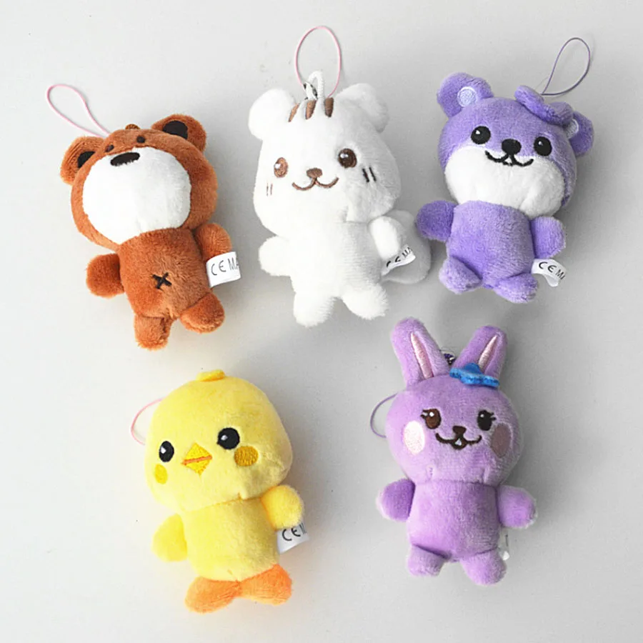 Wholesale 15pcs/lot 10cm RED VELVET 10th Anniversary Plush Keyrings joy stuffed Doll Keychain Bag Pendant Gifts 6