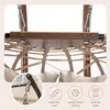 Double Egg Chairs Outdoor Indoor,for 2,All-Weather Rattan Hanging Loveseat Comfy,Patio Swinging Seat w/Cushion & Cover for Porch 6