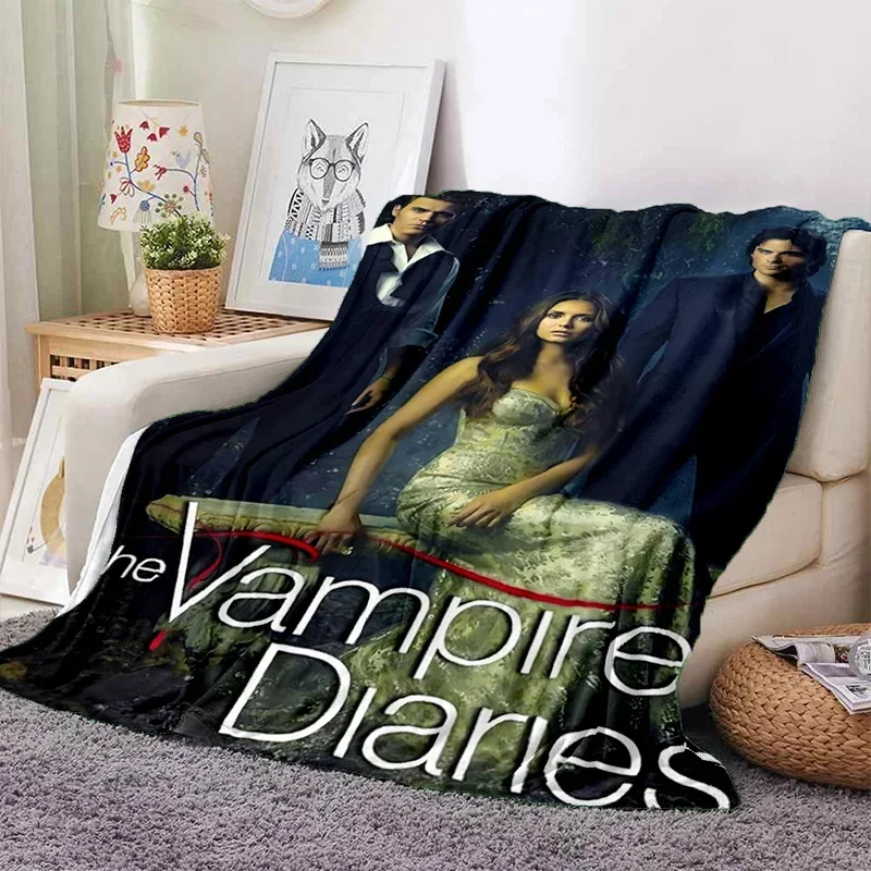 Description Picture 5 of itemThe Vampire Diaries Damon Salvatore Soft Flannel Blanket for Beds Bedroom Sofa Picnic,Throw Blanket for Outdoor Leisure Nap Gift