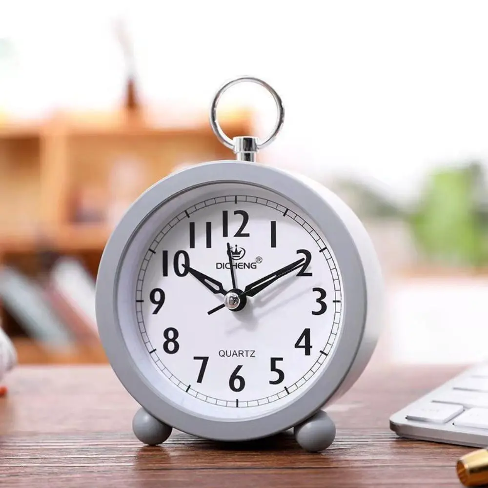 Cartoon Bedside Alarm Clock Fashion 3D Cute Lazy Silent Clock Simple Electronic Wake-up Alarm Children's