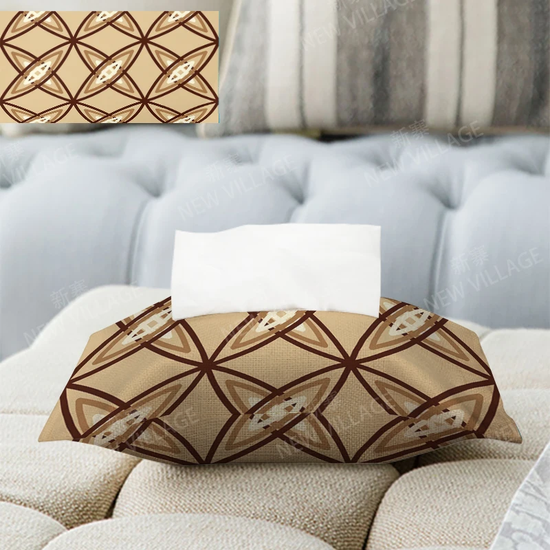 Home decor boho fabric tissue box car tissue holder cover box Textiles cloth storage bag nordic wipes dispenser tissue holder cover